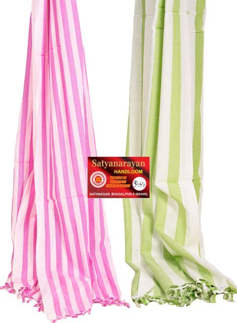 SATYANARAYAN HANDLOOM by Bhagalpuri Chadar Striped Queen Comforter for ...