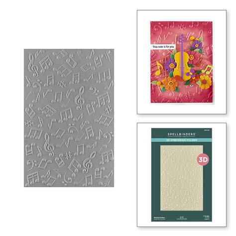 Musical Notes 3D Embossing Folder from the Bibi's Musical Notes ...