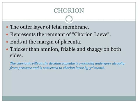 Fetal Membranes, Amniotic Cavity and Amniotic Fluid | PPTX