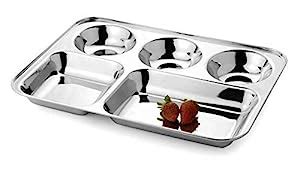 Buy PR Enterprises Stainless Steel 5 in1 Partition Plate - Set of 2 ...