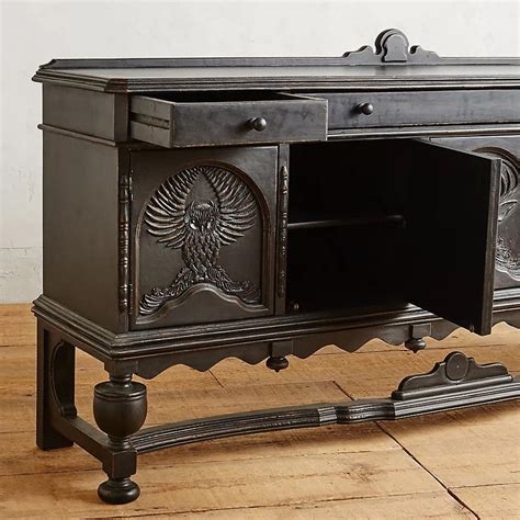 Handcarved Menagerie Buffet Black – Luxury Handicrafts