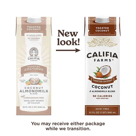 Califia Farms Toasted Coconut Almond Milk 32oz - Dairy-Free, Vegan ...