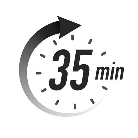35 timer minutes symbol black style 7224521 Vector Art at Vecteezy