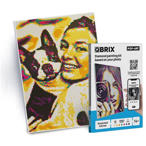 QBRIX A4 Diamond Painting Pop-Art (Medium) 22000 Crystals| DIY Mosaic ...
