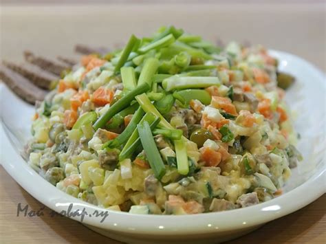 Оливье с мясом классический — самый вкусный рецепт