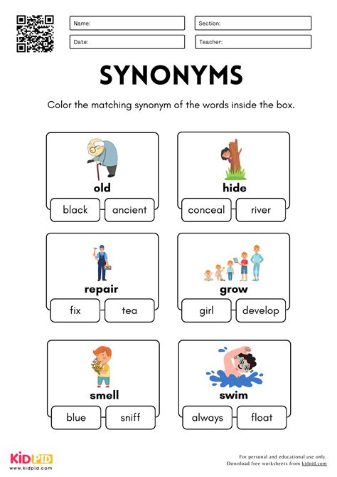 Synonyms Book for Kids - Kidpid