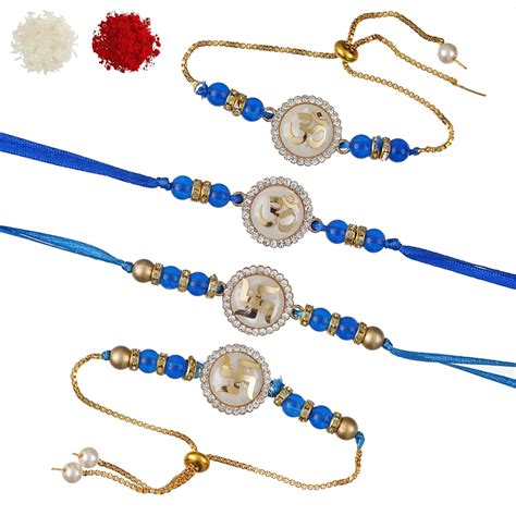 Sanvastar Beautiful Set of 4 Rakhi For Brother | Bhaiya | kids and ...