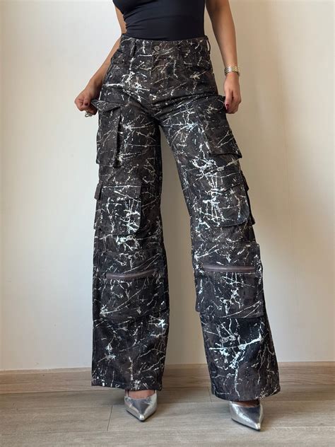 Milan High Street Foil Cargo Denim – Offduty India