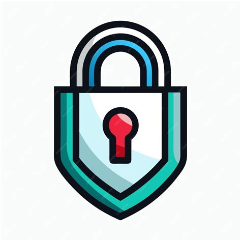 A blue and green shield with a padlock and a lock | Premium AI ...
