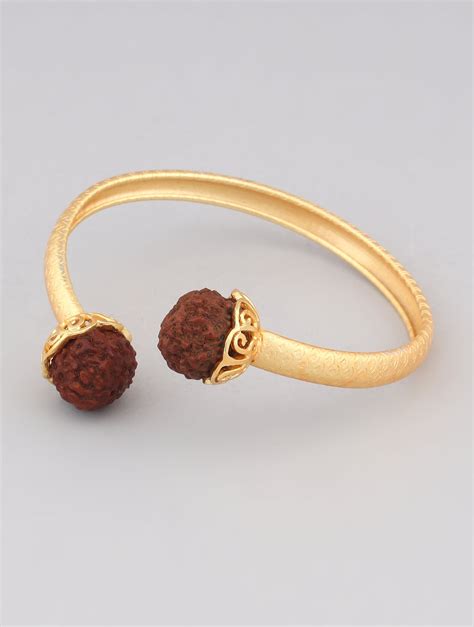 Rudraksha Gold Kada Rakhi Gift Set for Men Online India – modarta