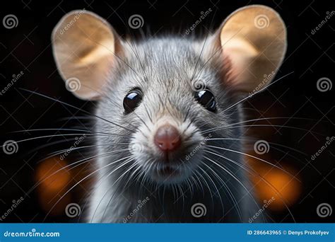 Portrait of cute mouse stock image. Image of mouse, head - 286643965