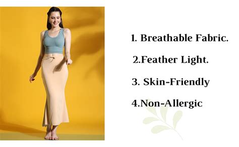 Amazon Brand - Anarva Lycra Saree Shapewear Maxi Petticoat for Women ...