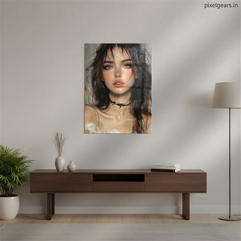 Realistic Moody Aesthetic Girl Metal Poster | Aesthetic Pop Art Wall D ...