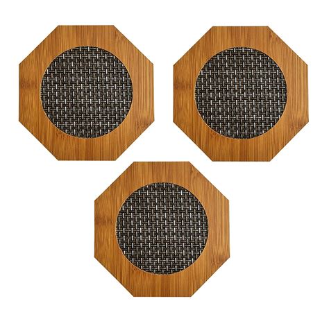 Utkarsh (Set of 3) Hexagon Shape Heating Insulation/Resistant Natural ...