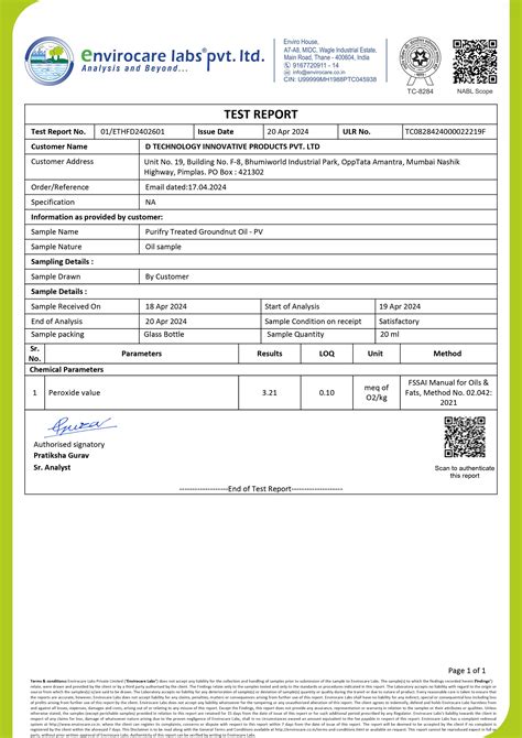 Peroxides Test