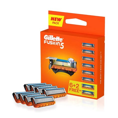 Gillette Fusion Manual Blades | 8 Pc | For men with styling back blade ...