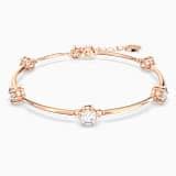 Constella bangle, Round cut, White, Rhodium plated | Swarovski
