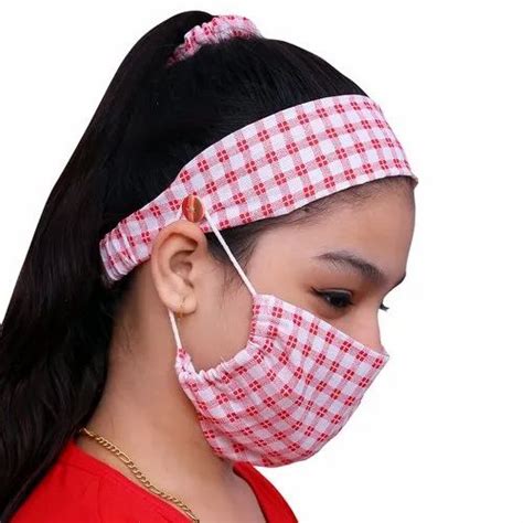 Face Masks - Cotton Printed Mask,Hair Band & Rubber Band Set ...