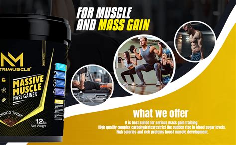 Nutrimuscle Massive Muscle Mass Gainer Powder - 12Lbs - Choco Treat ...