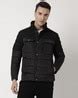 Buy BOSS Solid Water-Repellent Padded Jacket | Black Color Men | AJIO LUXE