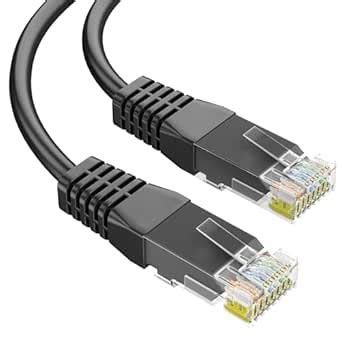 Syston Cat6e Ethernet Internet Cable Patch - 100 FT Black, 600MHz 23AWG ...