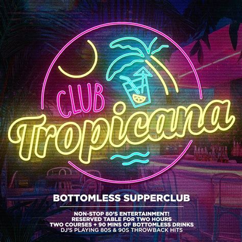 Club Tropicana 80s Bottomless Supper Club - Hitchin, Cinnabar Hitchin ...
