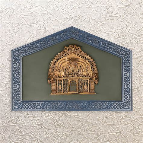 Wooden Wall Frame with Brass Wall Haning Prabhavali
