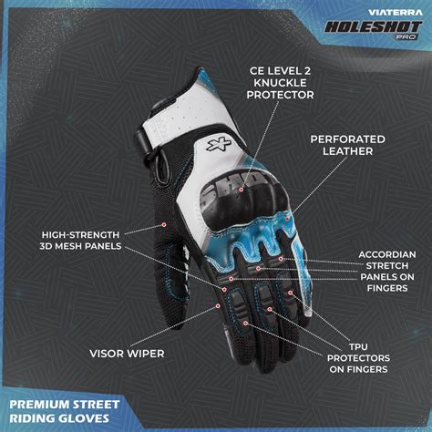 High-Performance Motorcycle Riding Gloves | ViaTerra Holeshot Pro ...
