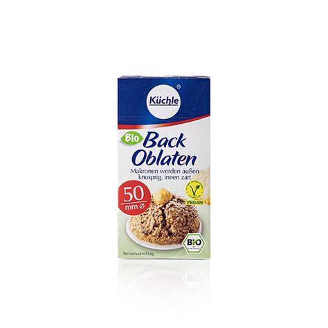 Baking wafers, round, Ø 5 cm, organic, 37 g, 100 pieces, box | GOURMET ...