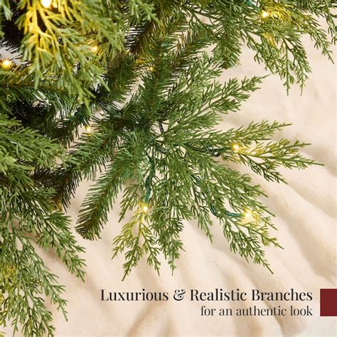 Best Choice Products Pre-Lit Cedar Cypress Christmas Tree w/Twinkling ...
