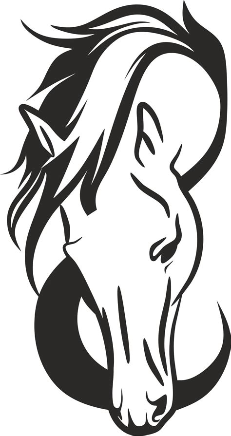 Horse Head Silhouette PNG icons | Horse silhouette, Horse tattoo, Horse ...