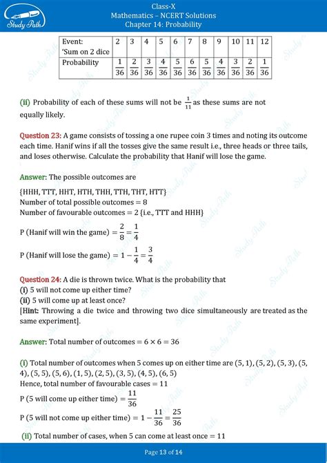 Image result for Class 10th Maths Chapter 14 Probability Examples