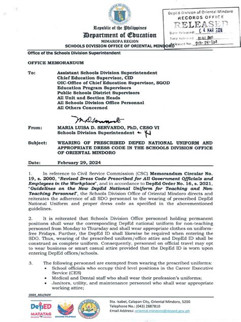 Image result for DepEd Dress Code