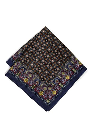 Buy Men Navy Print Business Casual Pocket Square Online - 253593 ...