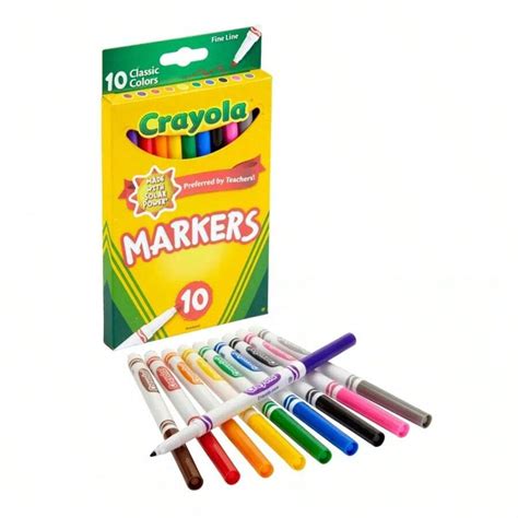 10ct Kids Fine Line Markers Classic Colors: Skinny Artist Markers ...