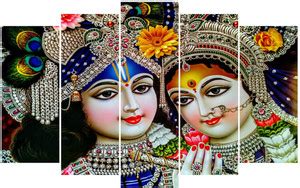 KAMYA HOME DÉCOR 60 cm Lord radha-krishna wall sticker Self Adhesive ...