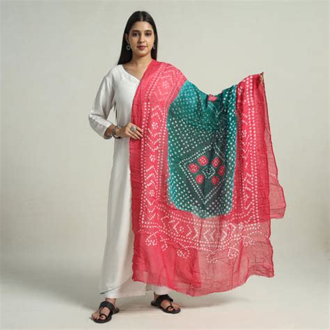Bandhani Dupattas - Buy Traditional Pure Bandhani Dupattas Online ...