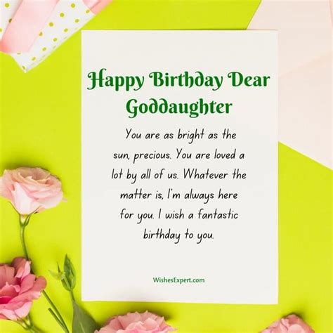 Top 25 Sweet Birthday Wishes for Goddaughter