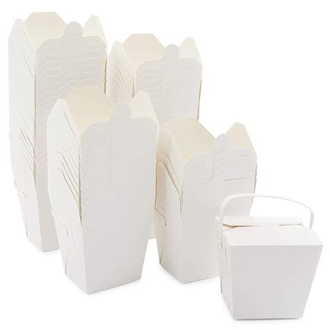 Buy Take Out Boxes, White Paper to-Go Food Containers 32 oz, 50 Pack ...