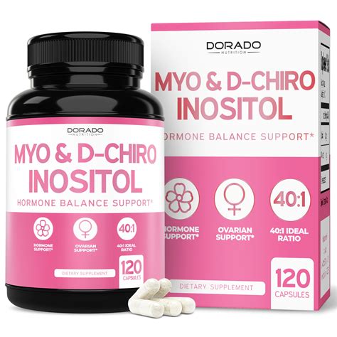 Myo Inositol And D Chiro Inositol Supplement 120 Capsules 2050mg ...