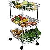 ZINBELL Four Layer Kitchen Trolly Multipurpose Stainless Steel Portable ...