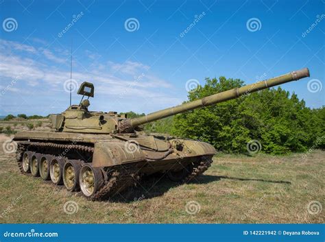 Soviet Main Battle Tanks T-72 Ural Stock Photo - Image of protection ...