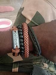 Buy University Trendz Metal Leather Natural Stone Beads Inspirational ...