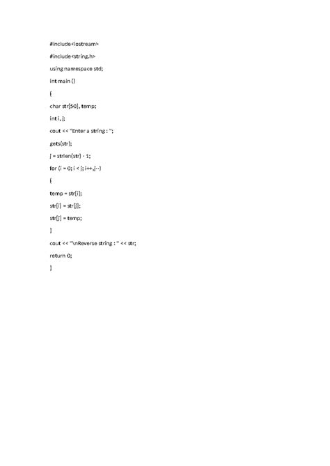 Oops - it is basic - #include using namespace std; int main () { char ...