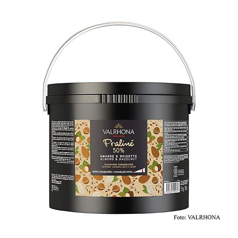Massa praline Valrhona halus, 25% hazelnut, 25% almond, aroma kacang ...