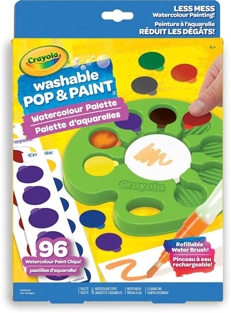 CRAYOLA Washable Pop & Paint Watercolour Palette : Amazon.fr: Toys & Games