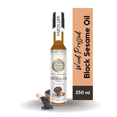 Earth Like Wood Pressed Black Sesame Gingelly Oil |(Pure Kolhu/Kachi ...