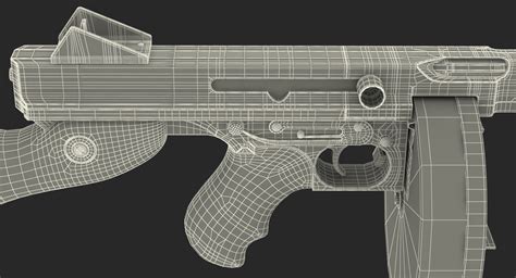 3D model Thompson 1928A1 with Round Drum Magazine | 3D Molier International