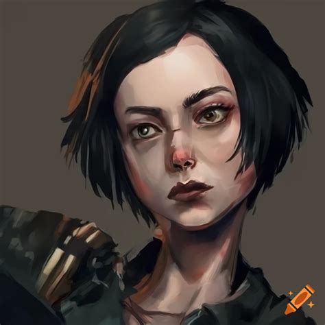 Character from disco elysium with short black hair