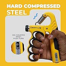 Buy Ezwin Adjustable Hand Gripper with Counter 5-100KG | Heavy Duty ...